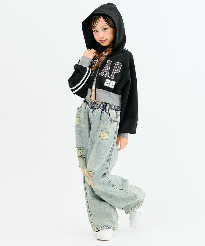 ブルー(130サイズ着用/身長：約128cm)