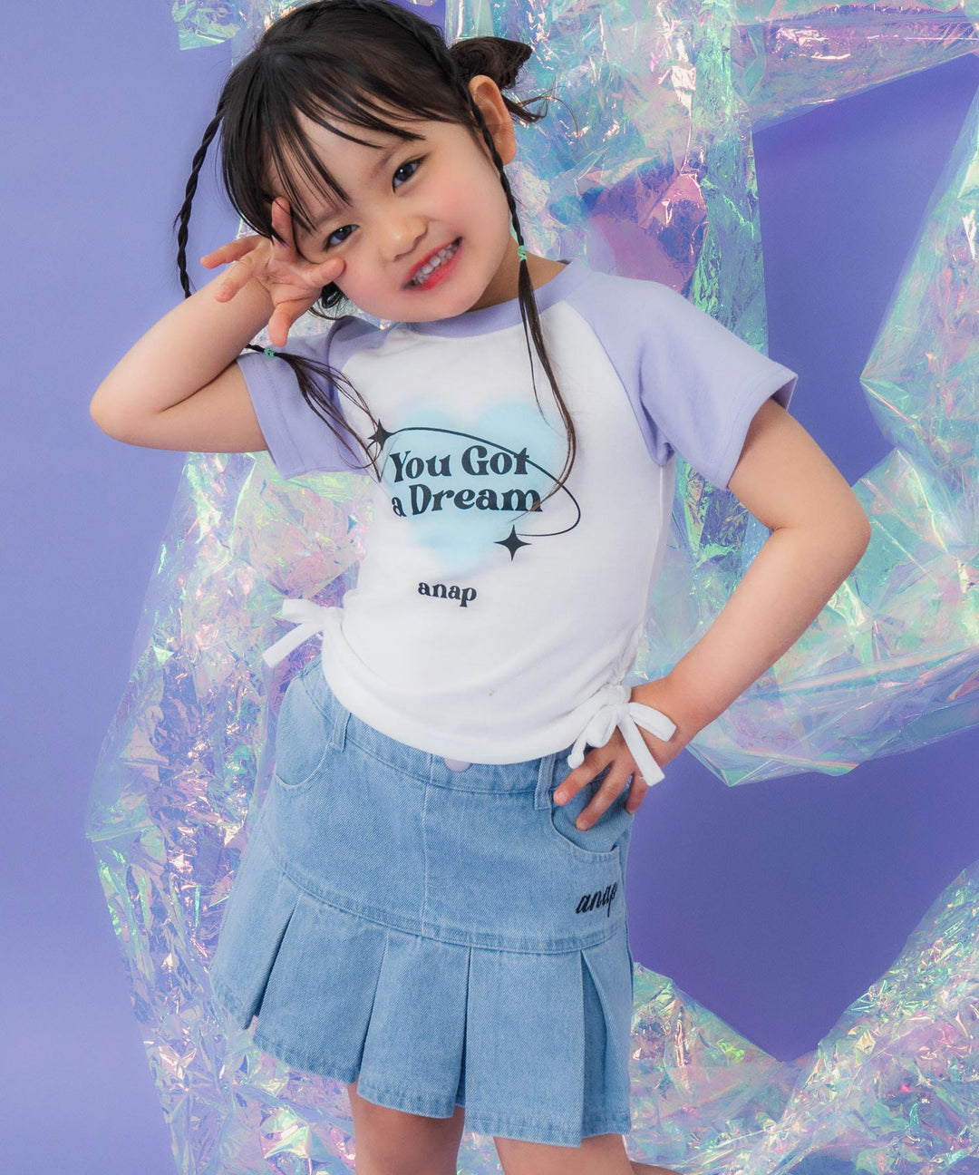 サイド シャーリング ラグラン Tシャツ 423-3363
