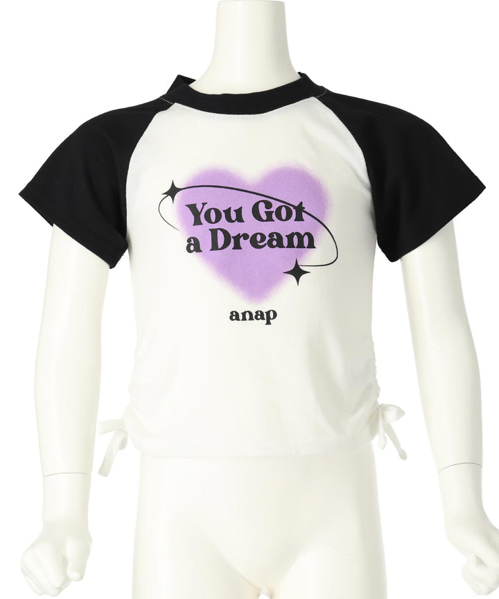 サイド シャーリング ラグラン Tシャツ 423-3363