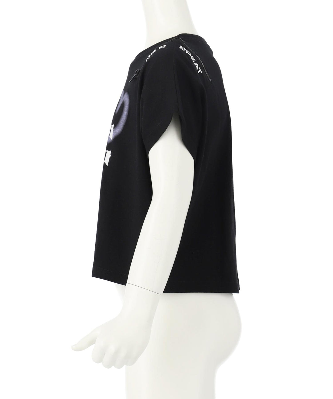 ハート スプレー 肩ジップ Tシャツ トップス 423-3383