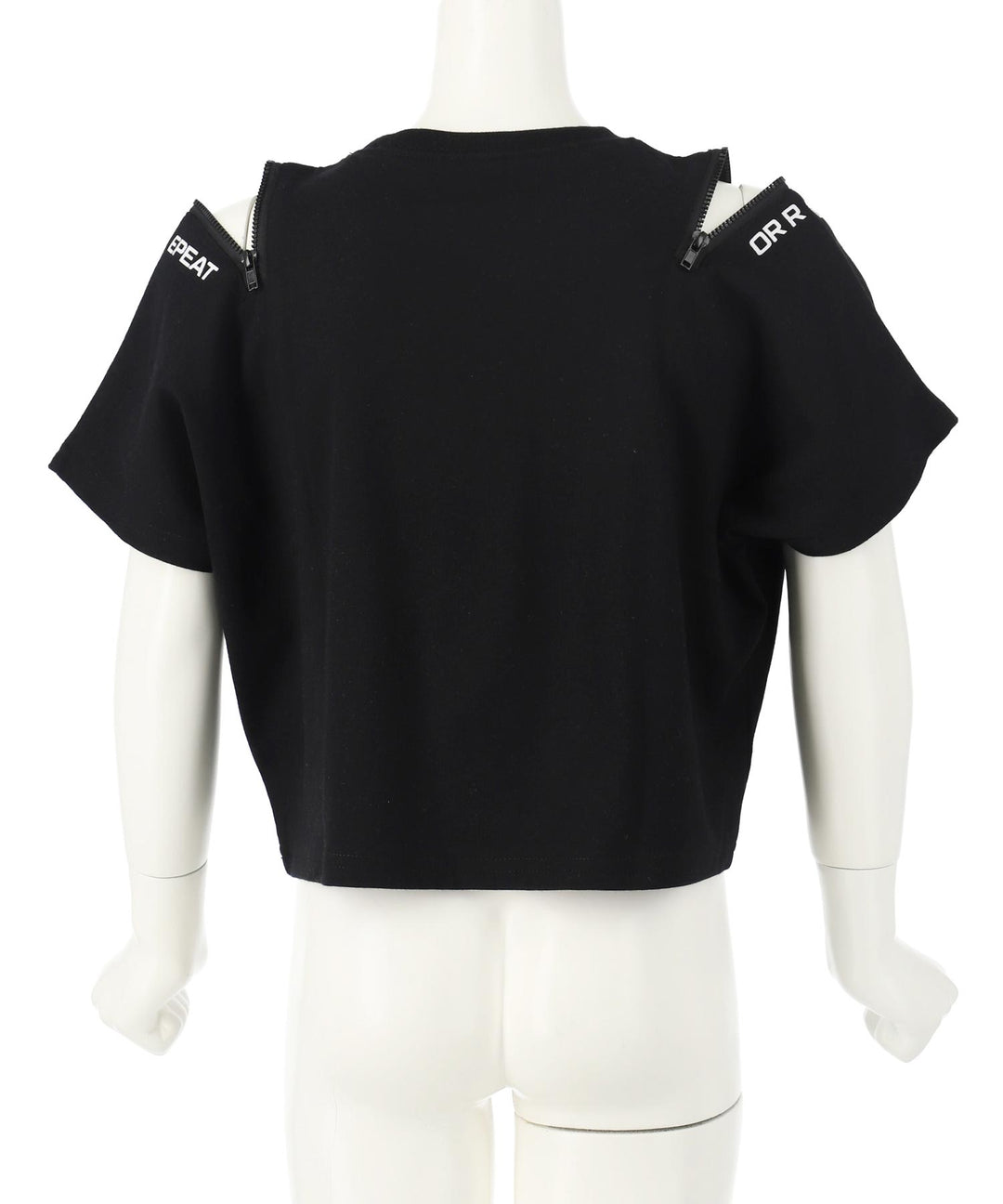 ハート スプレー 肩ジップ Tシャツ トップス 423-3383