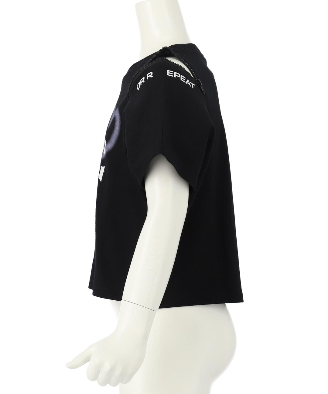ハート スプレー 肩ジップ Tシャツ トップス 423-3383