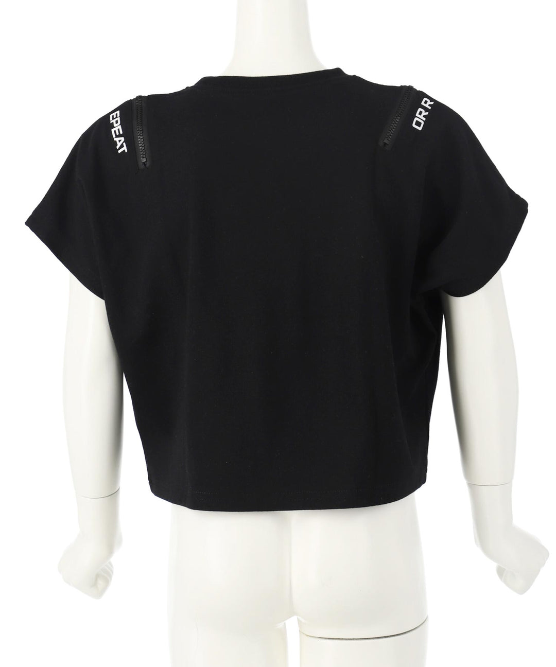ハート スプレー 肩ジップ Tシャツ トップス 423-3383