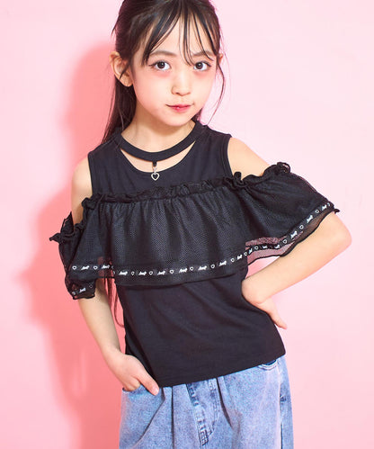 フリル オフショル風 トップス 423-3385