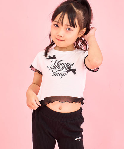 裾 メロー リボン Tシャツトップス 423-3388