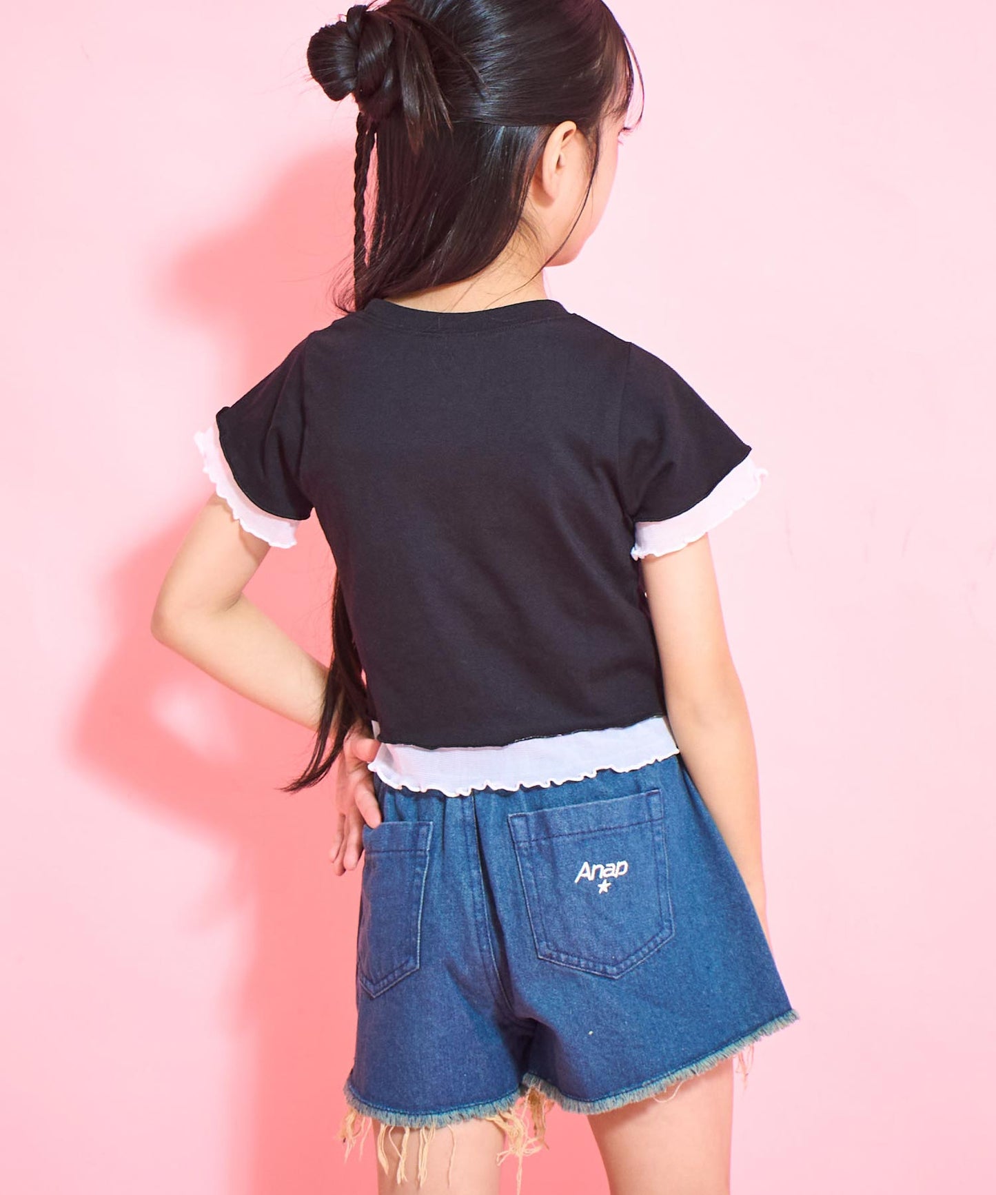 裾 メロー リボン Tシャツトップス 423-3388