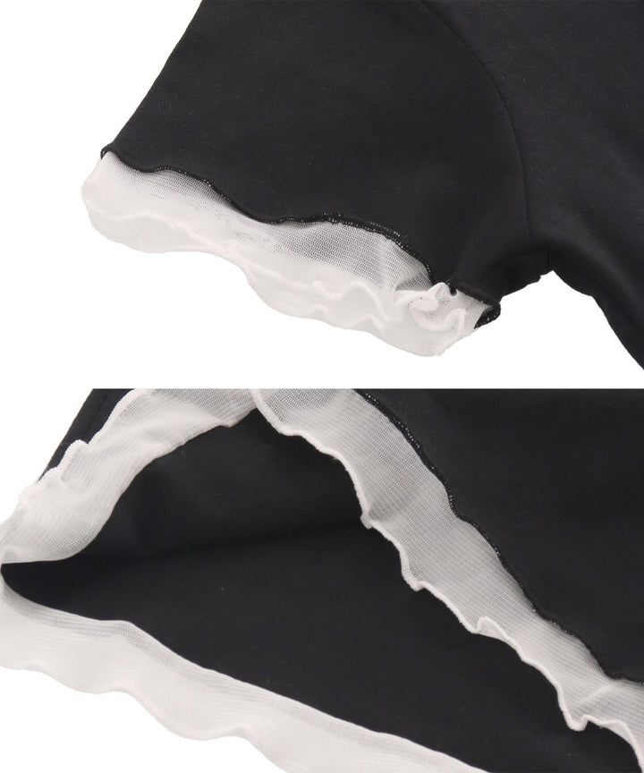 裾 メロー リボン Tシャツトップス 423-3388