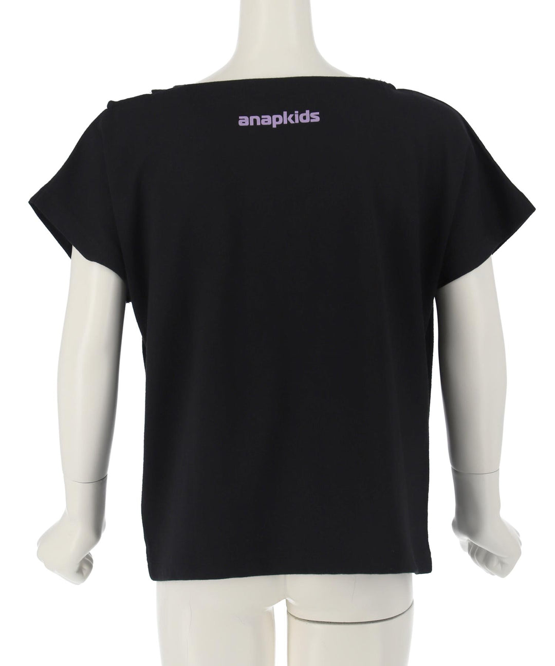 アシンメトリー 肩アキ オーロラ ワッペン Tシャツ トップス 【ジュニアお揃い】 423-3397