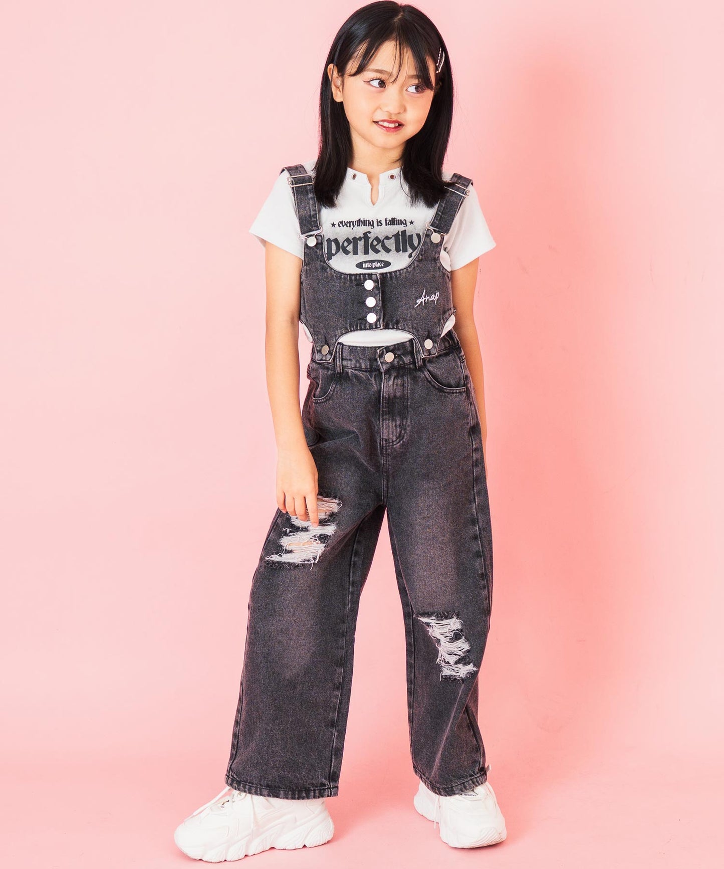 ハトメ ポイント ミニ Tシャツ トップス【ジュニアお揃い】 423-3400