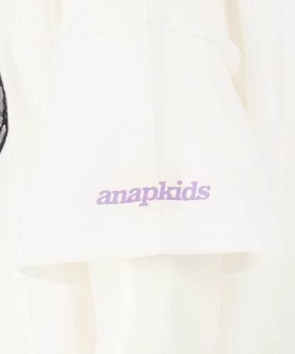レース ワッペン付き サイド リボン Tシャツ トップス【ジュニアお揃い】 423-3402