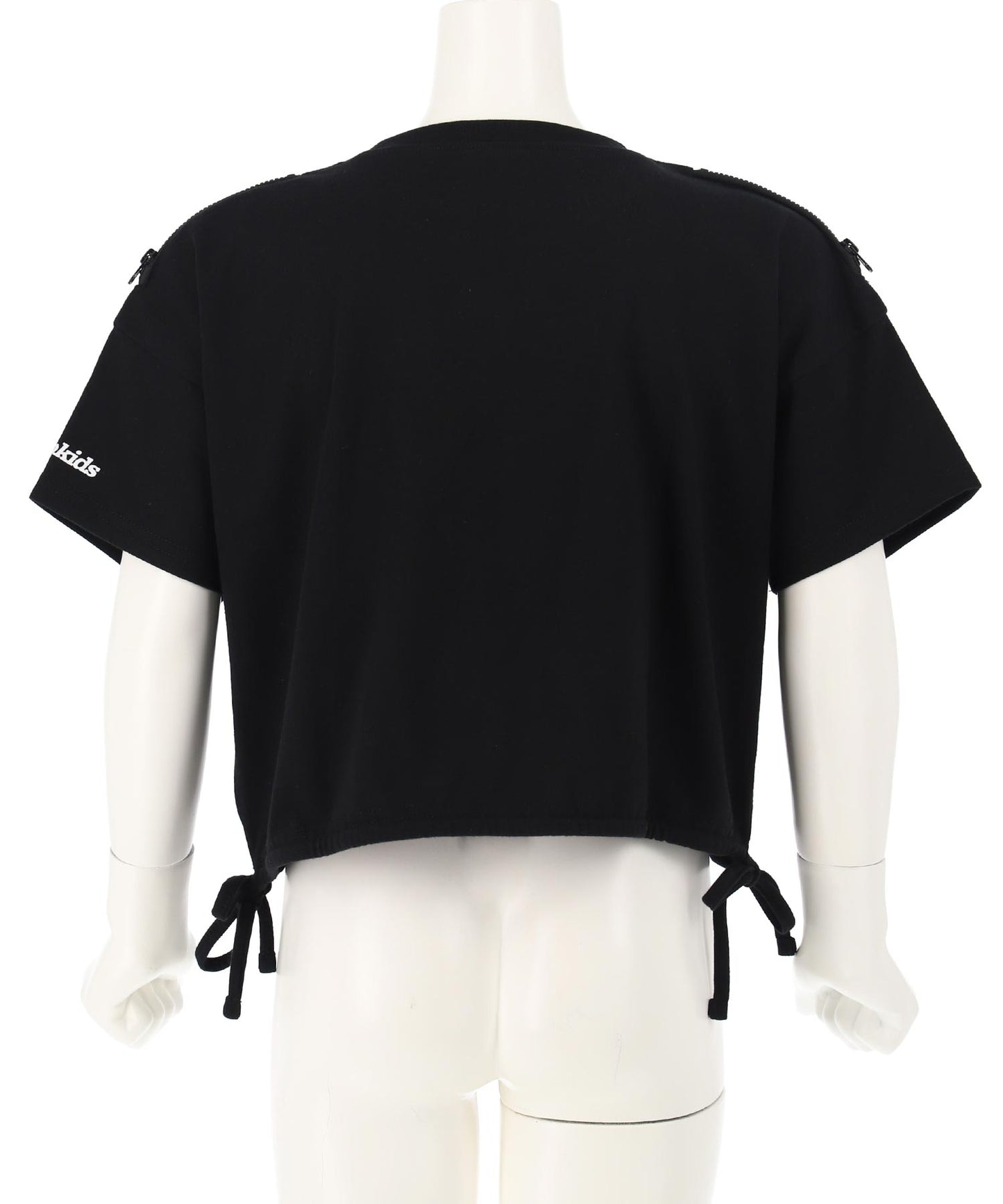 レース ワッペン付き サイド リボン Tシャツ トップス【ジュニアお揃い】 423-3402
