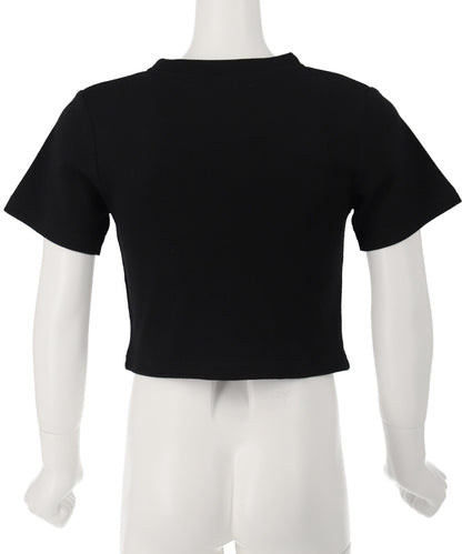 シルバーロゴ プリント ミニ トップス Tシャツ 【ジュニアお揃い】 423-3405