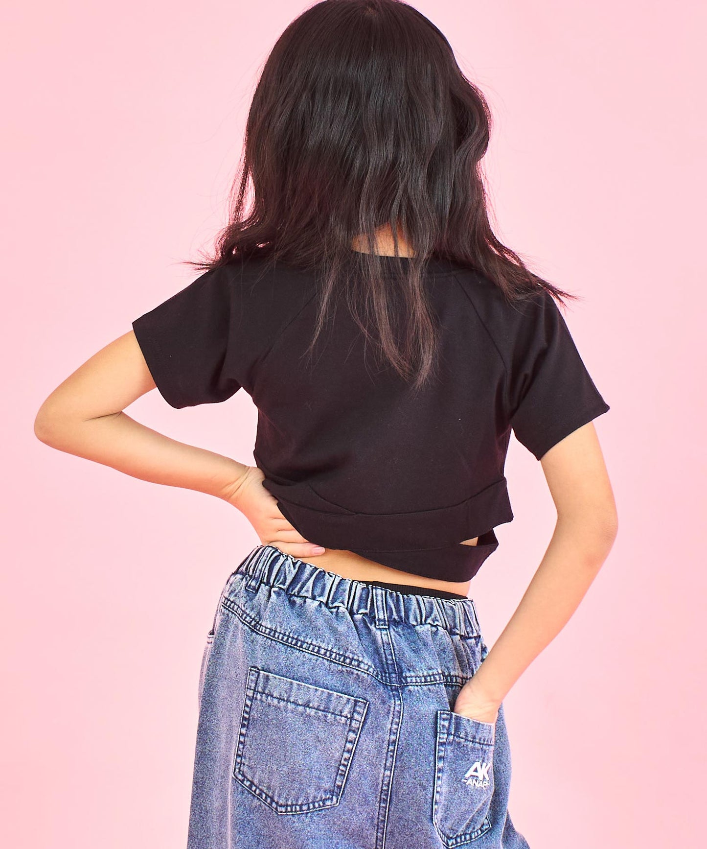 ハートアキ クロス デザイン Tシャツ トップス 423-3410
