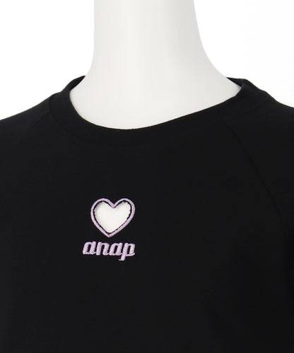 ハートアキ クロス デザイン Tシャツ トップス 423-3410