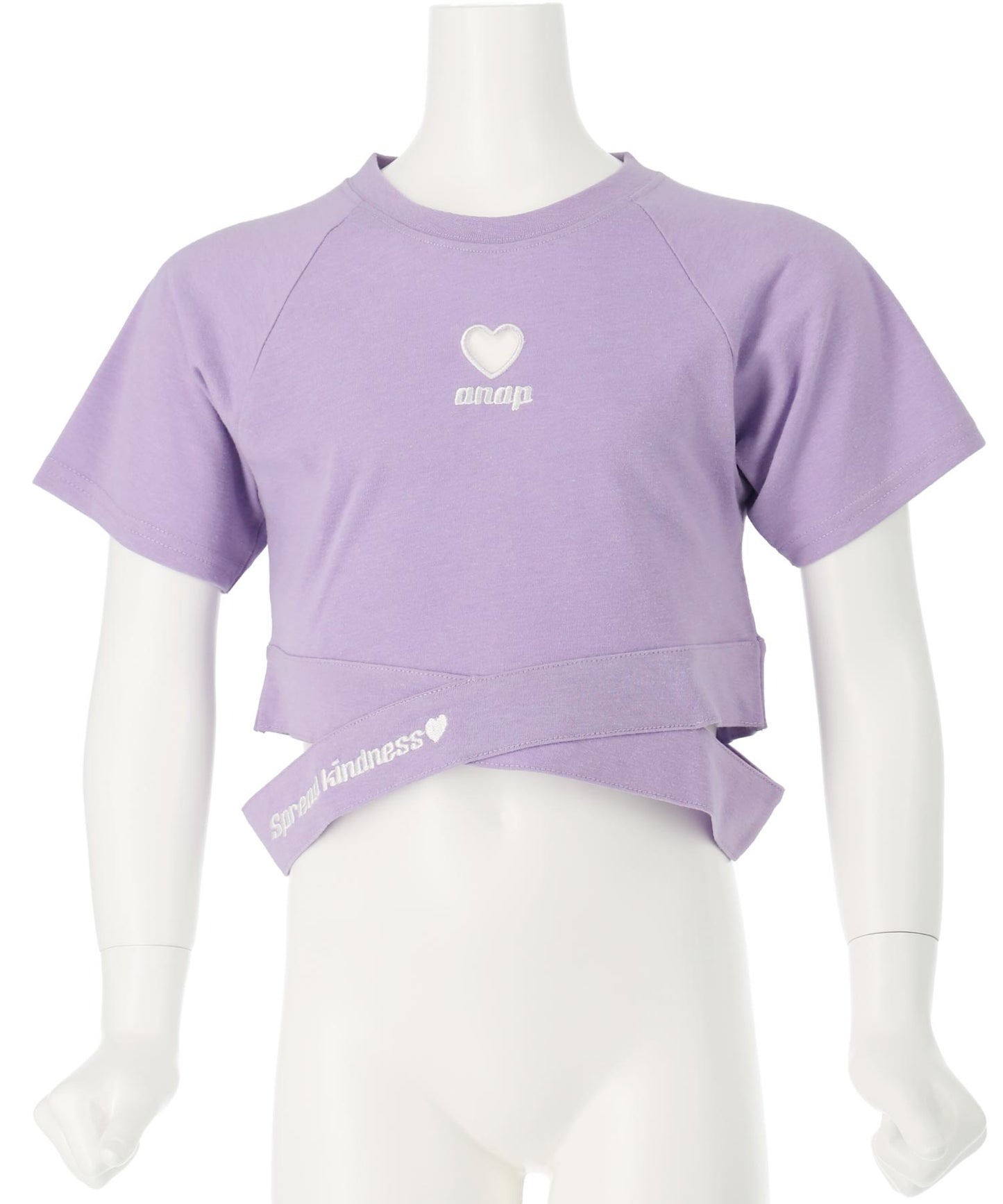 ハートアキ クロス デザイン Tシャツ トップス 423-3410