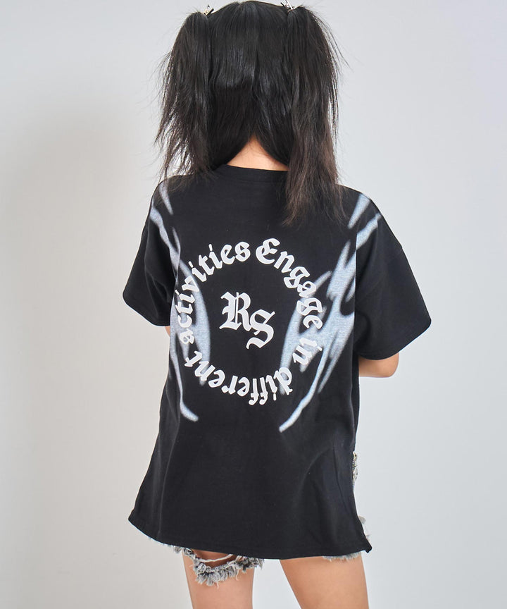 サイドジップ デザイン  Tシャツ【ジュニアお揃い】 423-3414