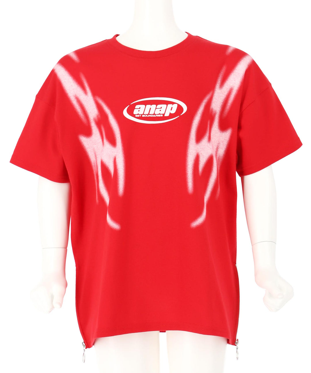 サイドジップ デザイン  Tシャツ【ジュニアお揃い】 423-3414