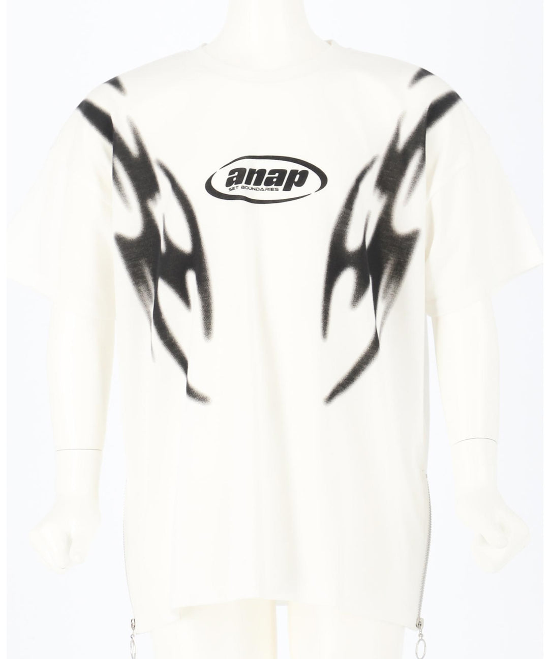 サイドジップ デザイン  Tシャツ【ジュニアお揃い】 423-3414