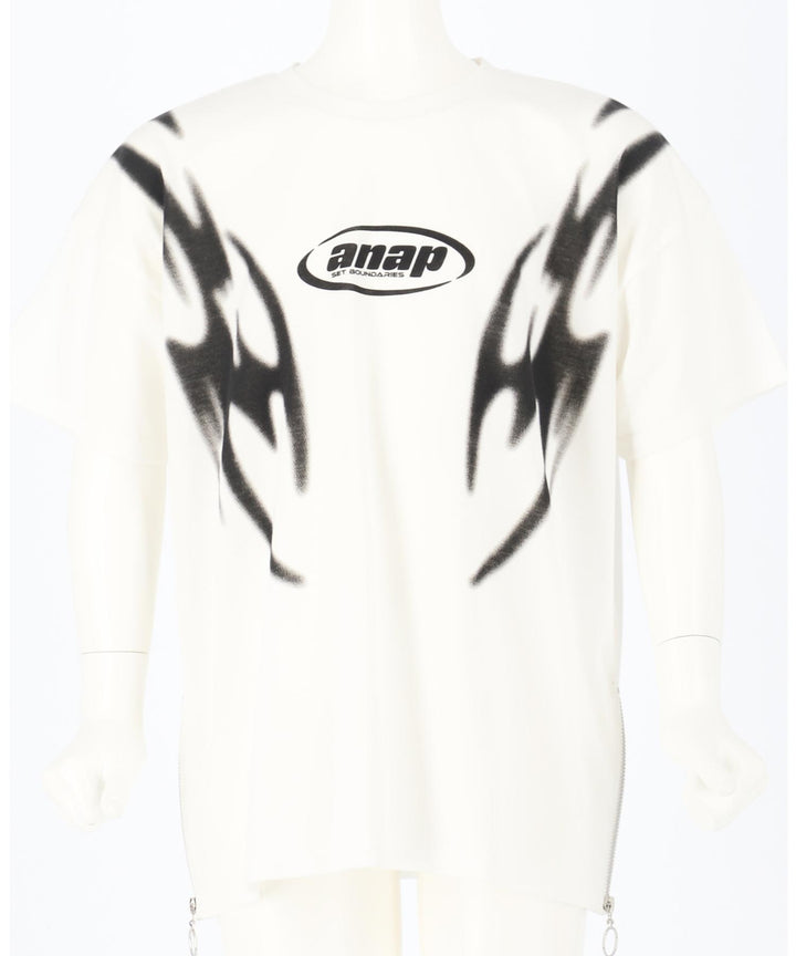 サイドジップ デザイン  Tシャツ【ジュニアお揃い】 423-3414