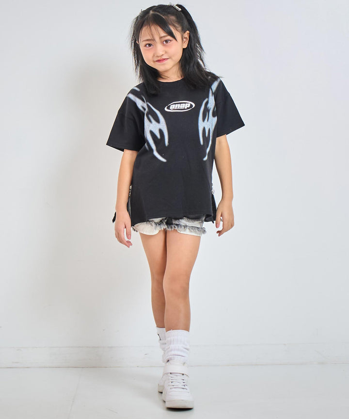 サイドジップ デザイン  Tシャツ【ジュニアお揃い】 423-3414
