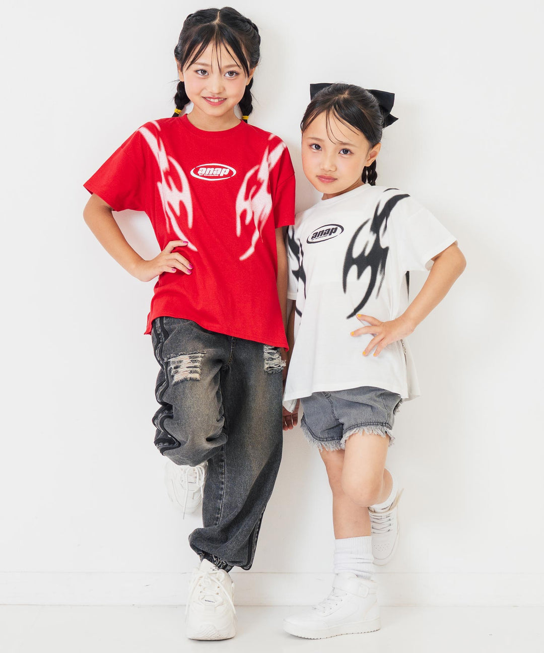 サイドジップ デザイン  Tシャツ【ジュニアお揃い】 423-3414