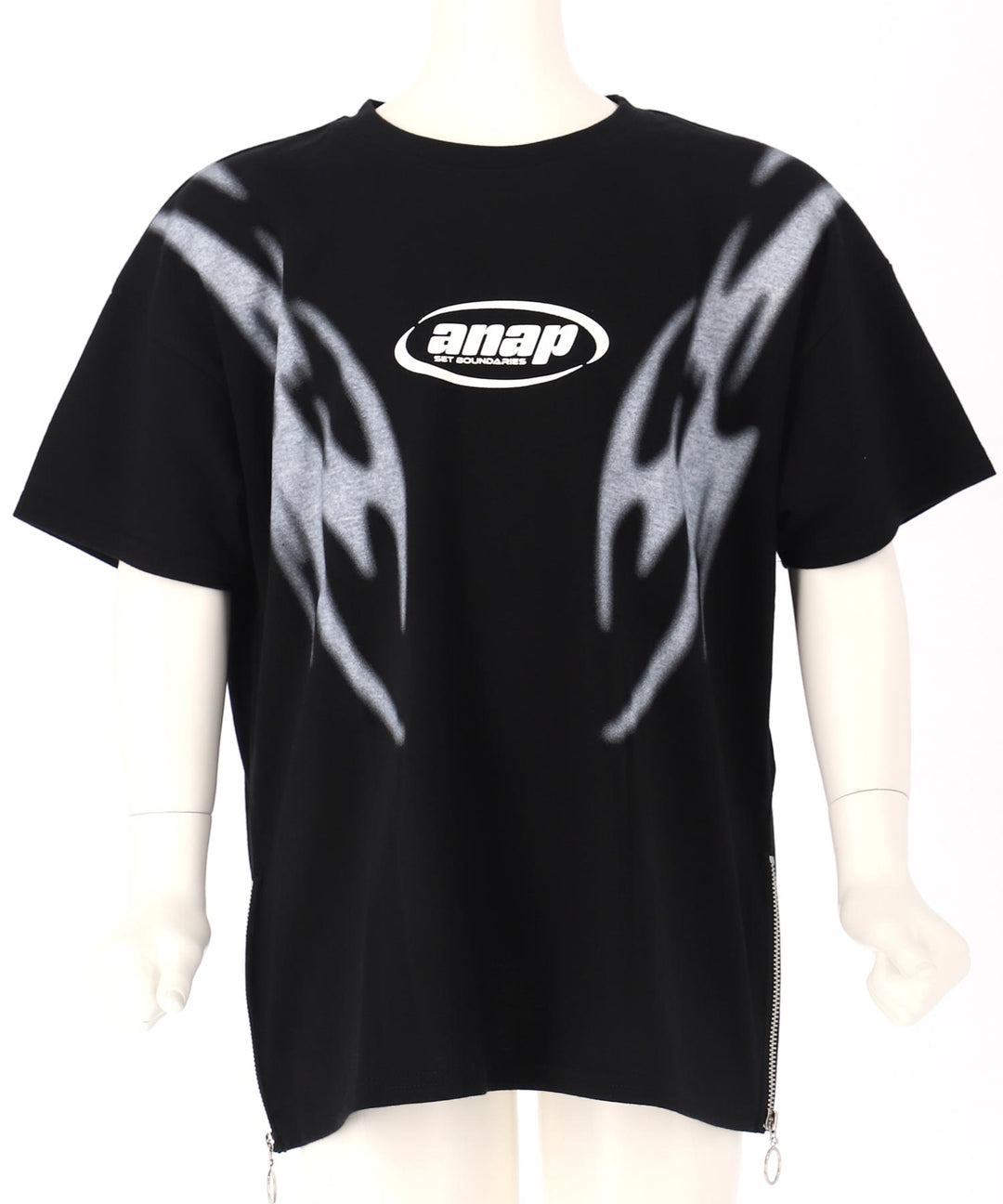 サイドジップ デザイン  Tシャツ【ジュニアお揃い】 423-3414