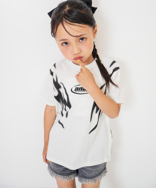 サイドジップ デザイン  Tシャツ【ジュニアお揃い】 423-3414