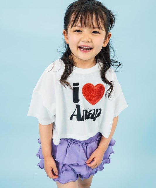 ILOVE ANAP クロップド Tシャツ【ジュニアお揃い】 423-3420