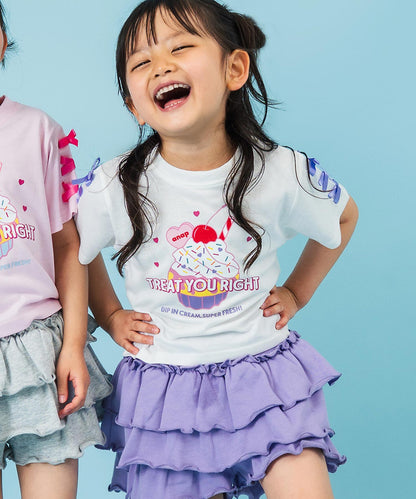 袖スピンドル カップケーキプリントTシャツ 423-3423