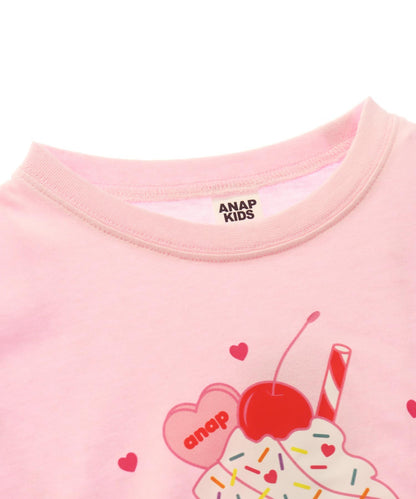 袖スピンドル カップケーキプリントTシャツ 423-3423