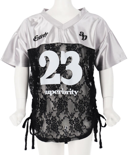 レース 切り替え ゲームシャツ Tシャツ 【 ジュニアお揃い 】 423-3431