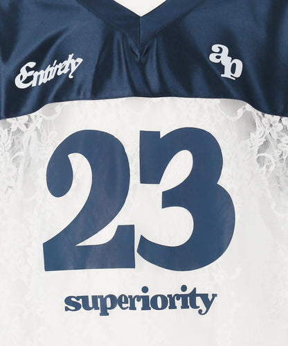 レース 切り替え ゲームシャツ Tシャツ 【 ジュニアお揃い 】 423-3431