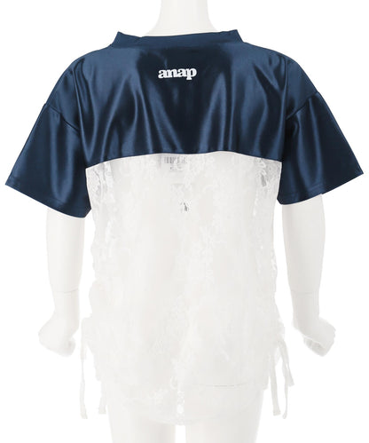 レース 切り替え ゲームシャツ Tシャツ 【 ジュニアお揃い 】 423-3431