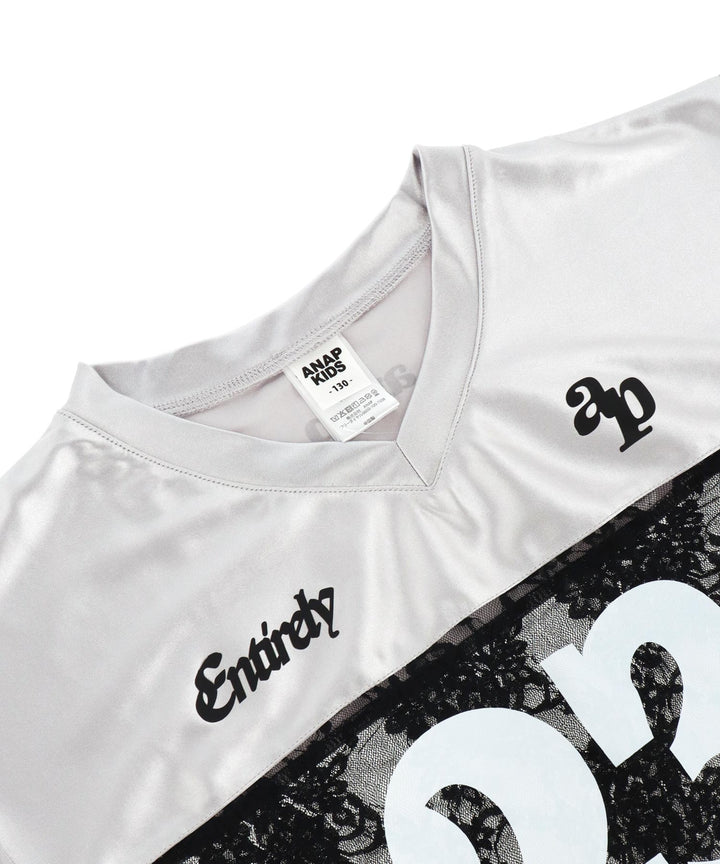 レース 切り替え ゲームシャツ Tシャツ 【 ジュニアお揃い 】 423-3431