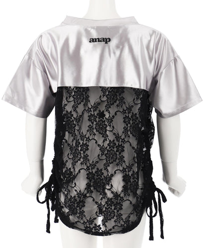 レース 切り替え ゲームシャツ Tシャツ 【 ジュニアお揃い 】 423-3431