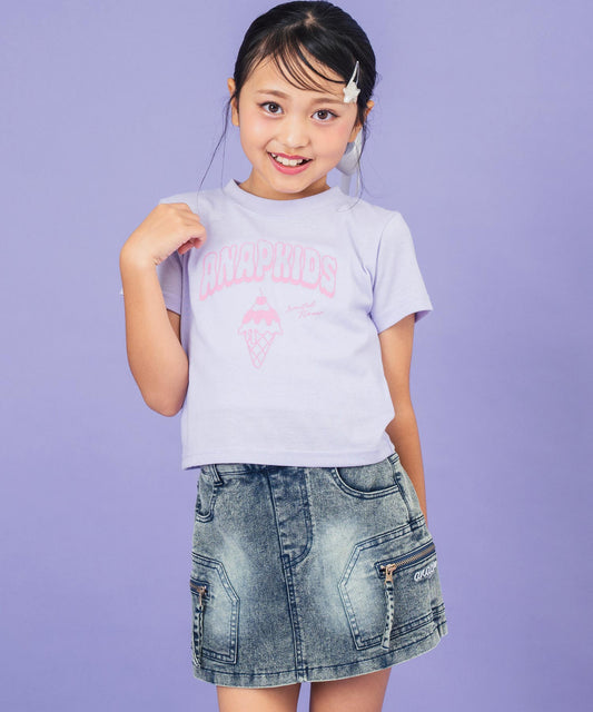 アイスクリーム プリント モチーフ Tシャツ 423-3443