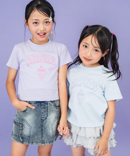 アイスクリーム プリント モチーフ Tシャツ 423-3443