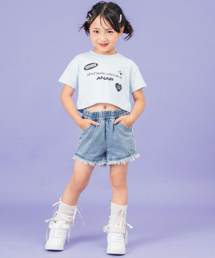サックスブルー(110サイズ着用/身長：約115cm)