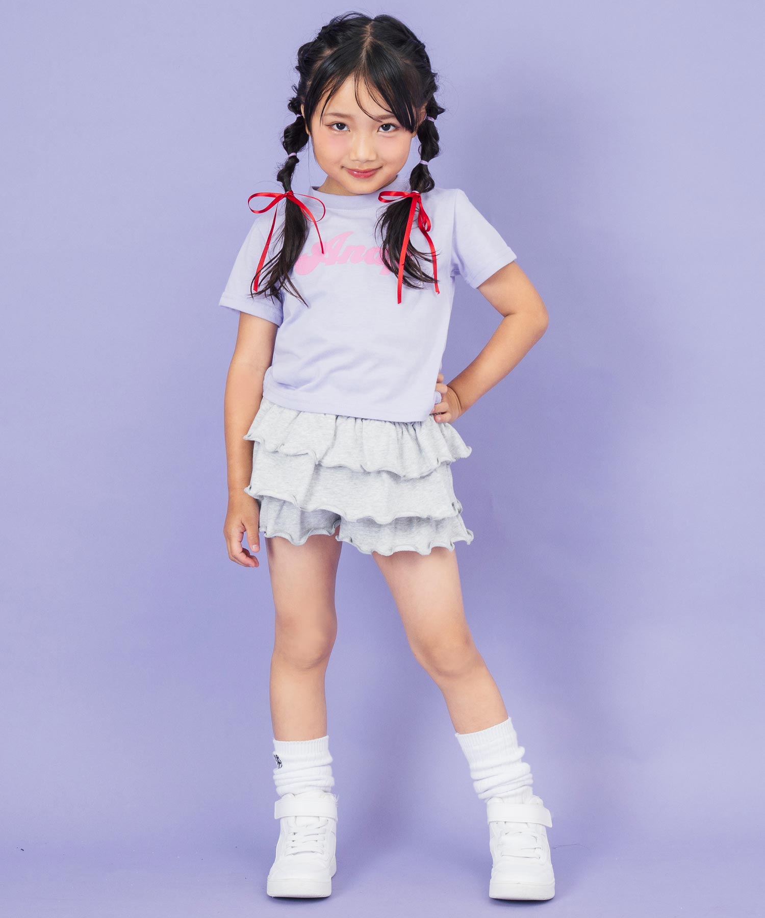 ラベンダー(110サイズ着用/身長：約115cm)
