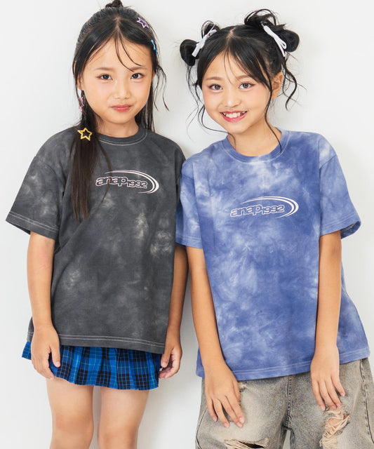 ミニ裏毛 タイダイ柄 ロゴ Tシャツ【親子お揃い】 423-3456