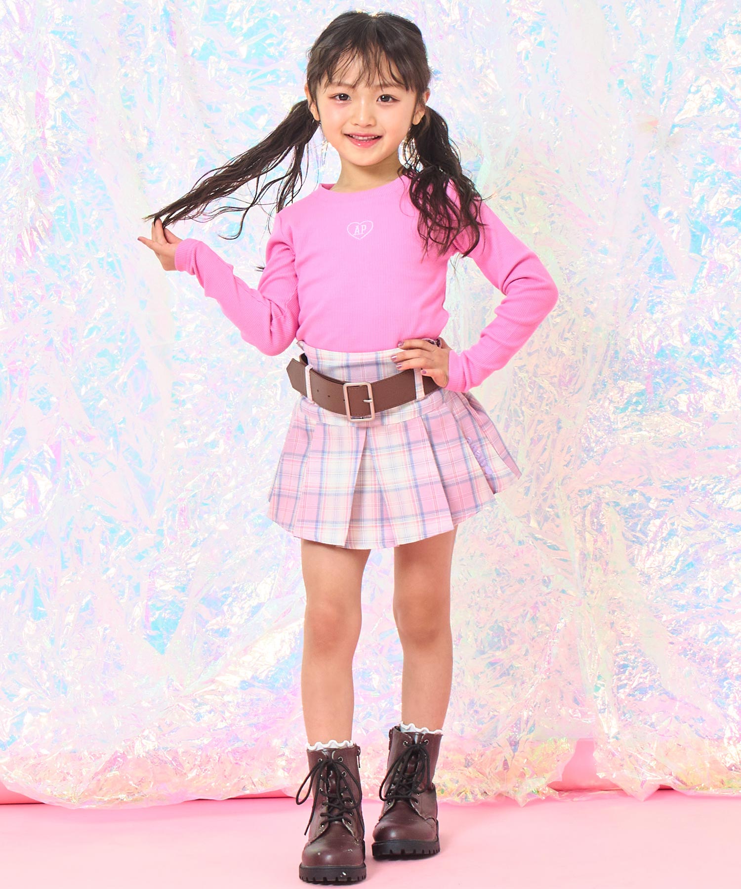 (新色)ピンク(110サイズ着用/身長：約112cm)