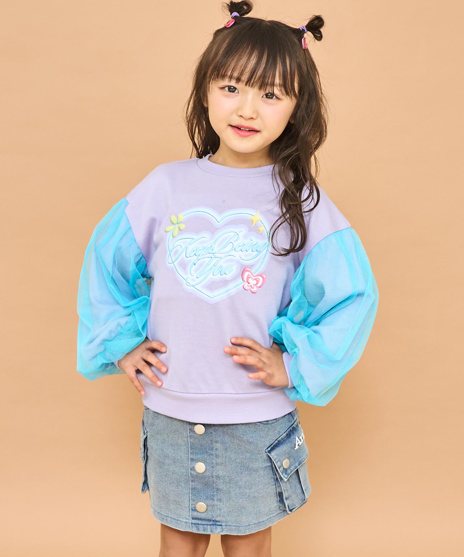 ラベンダー(110サイズ着用/身長：約112cm)