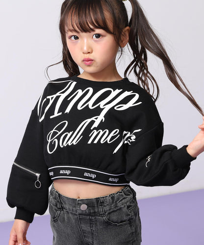 インパクト メッセージ 袖アキ スウェット 423-3506