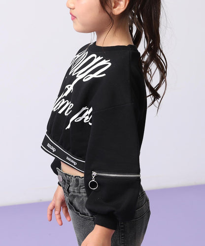 インパクト メッセージ 袖アキ スウェット 423-3506