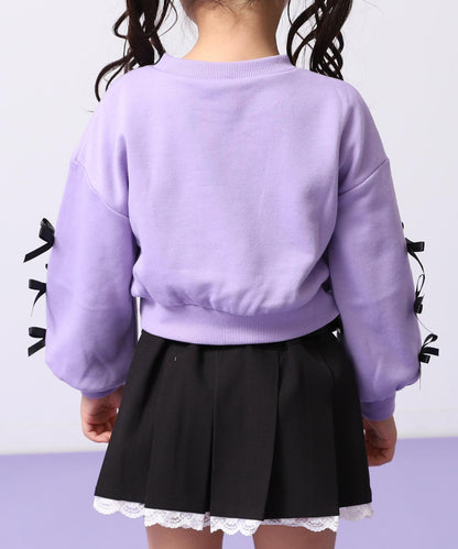 袖リボン ハート ユニコーン プリント スウェット 423-3508