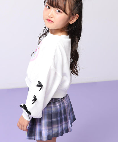 袖リボン ハート ユニコーン プリント スウェット 423-3508