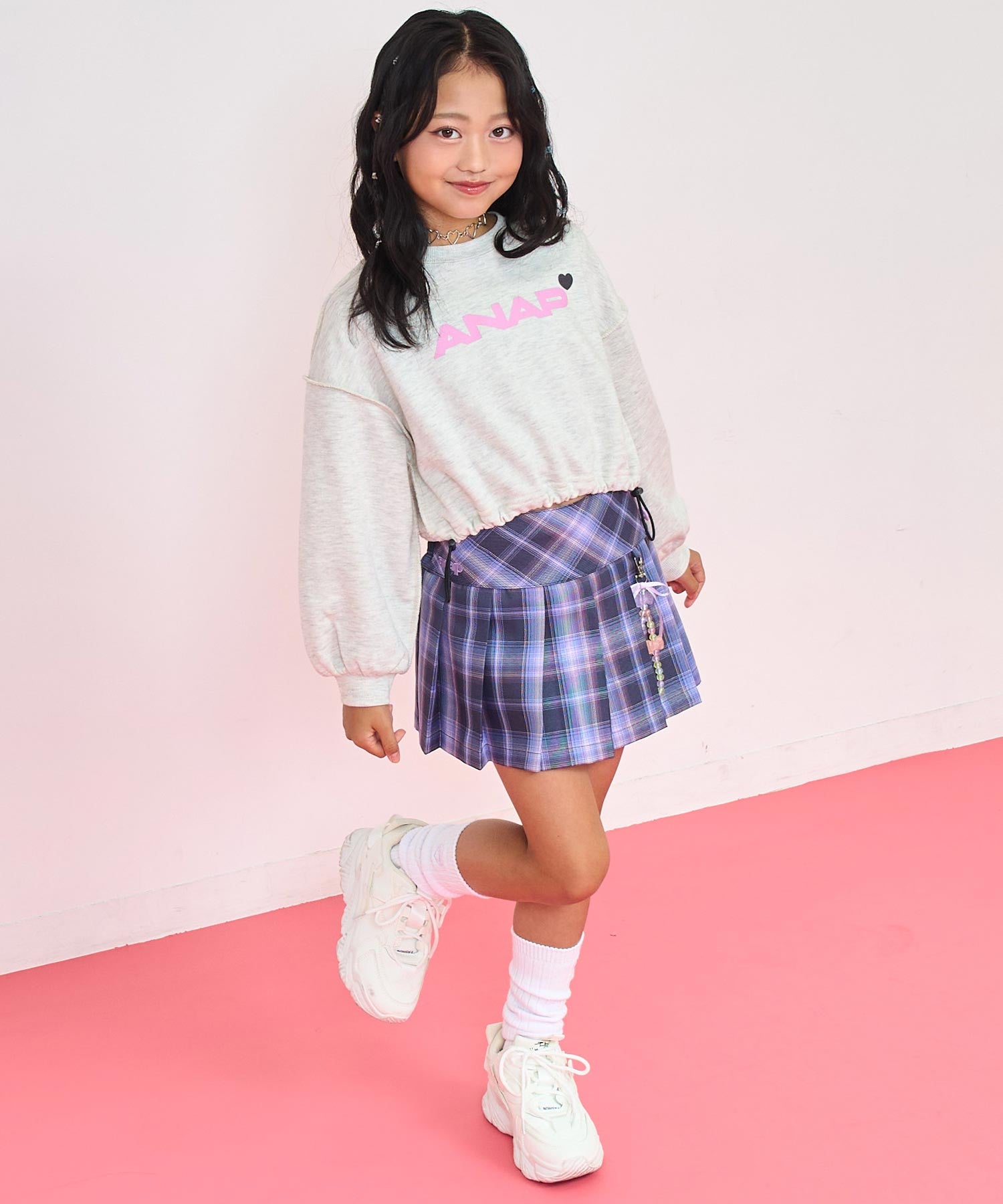 ライトグレー(120サイズ着用/身長：約128cm)