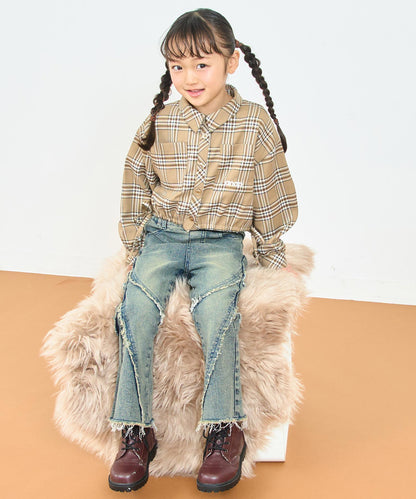 ベージュ(110サイズ着用/身長：約112cm)