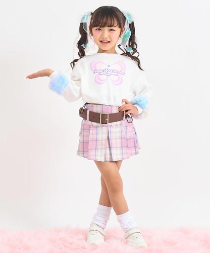 ホワイト(110サイズ着用/身長：約113cm)