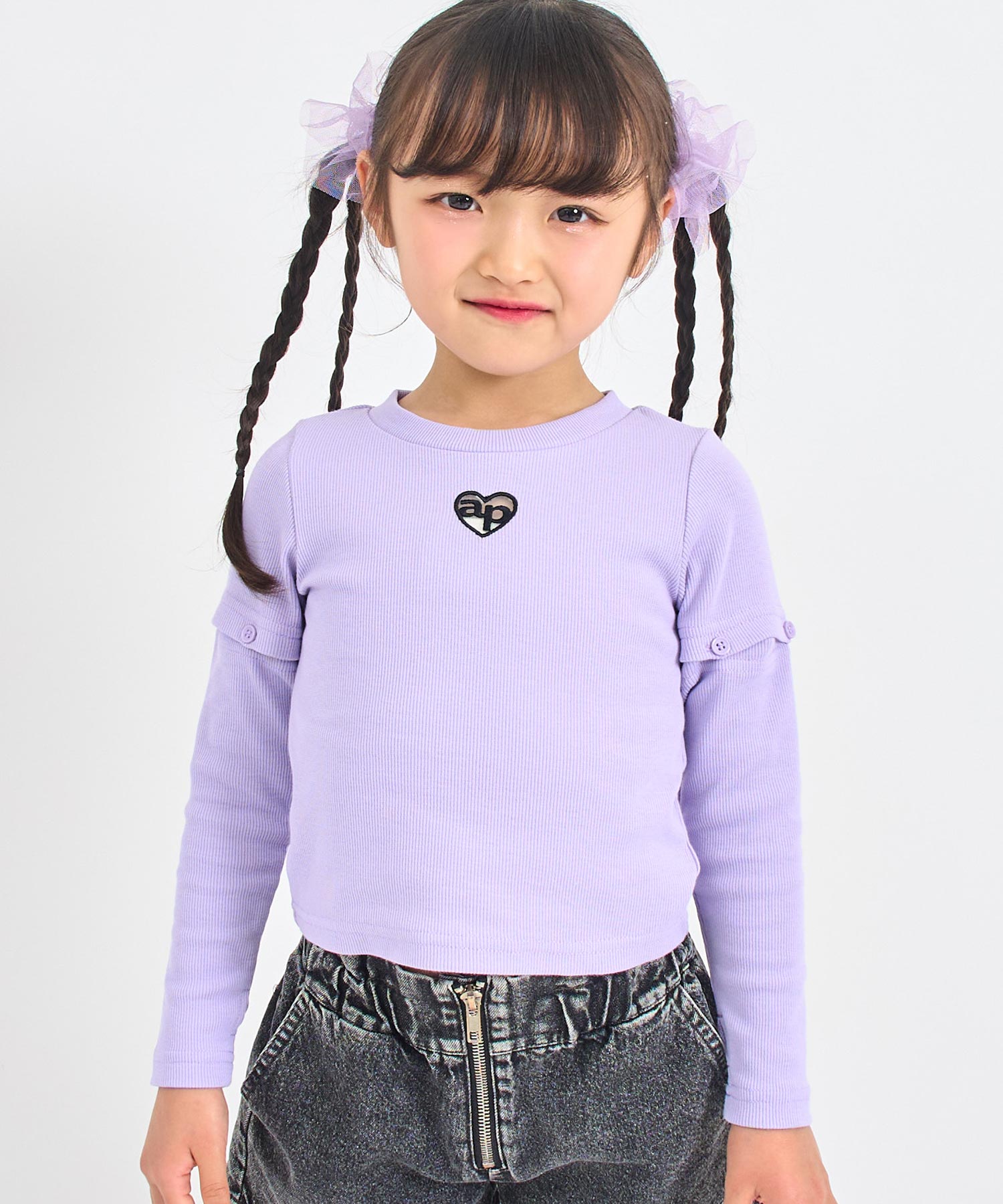 ラベンダー(110サイズ着用/身長：約112cm)